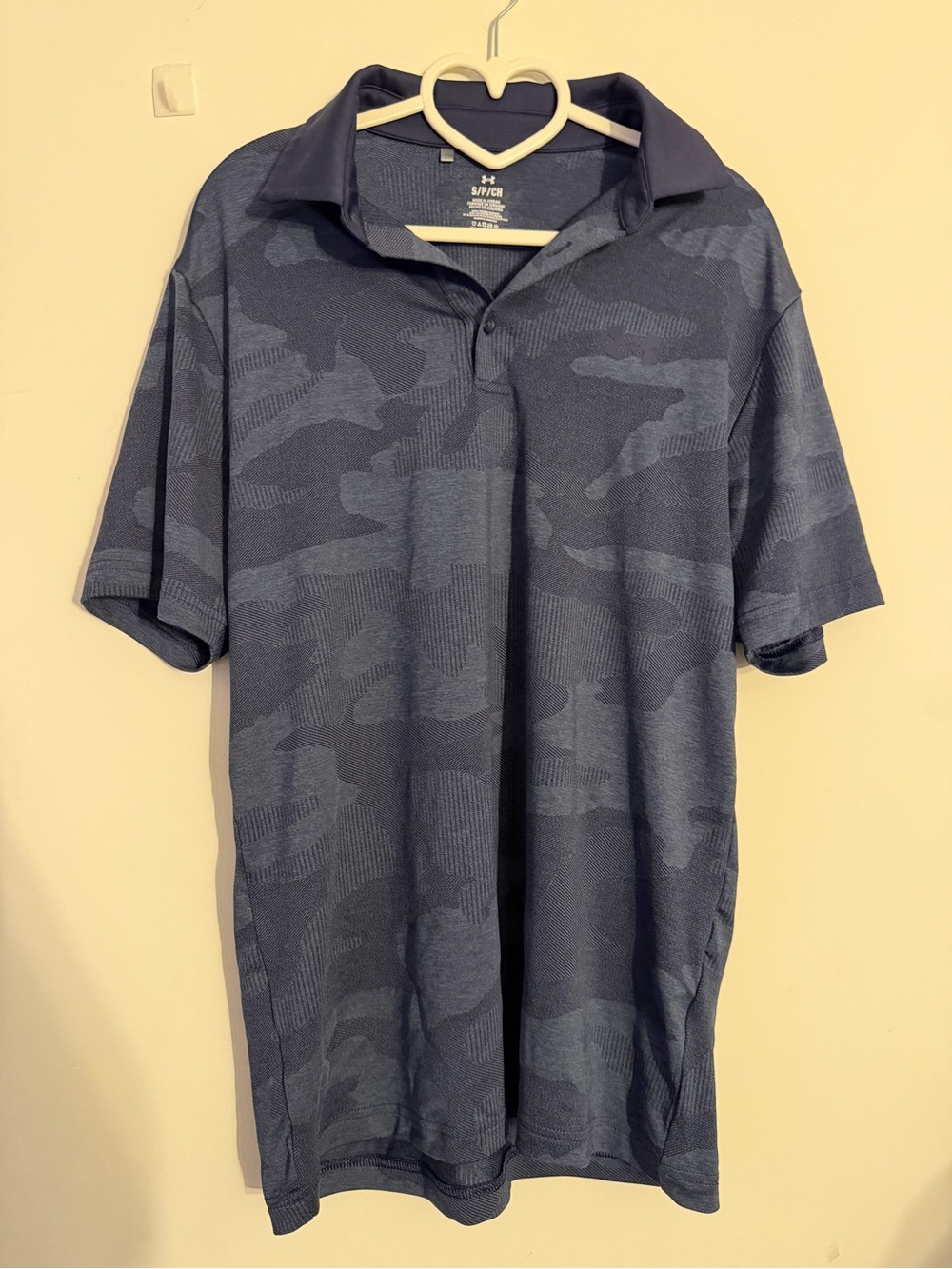 Under Armour Men's Blue Camo Polo Shirt